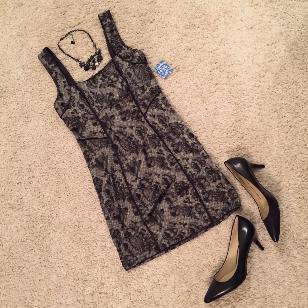 SOLD Free People Black Floral Mini Dress